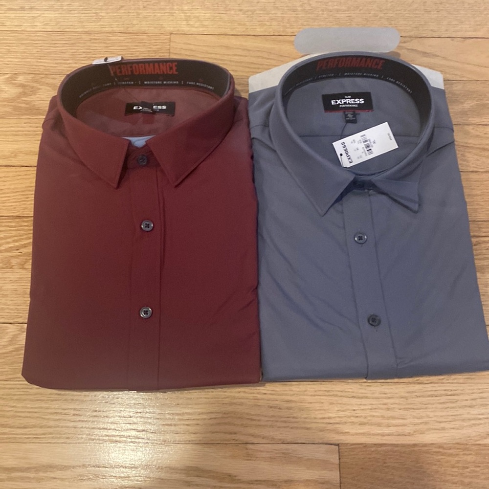 2 men’s Express. button down shirt. NWT